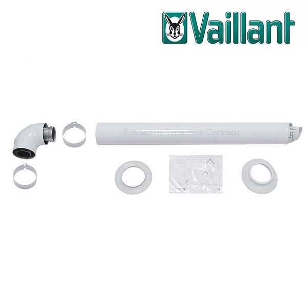 Horizontalni dimovodni komplet sa otvorima za merenje L=750mm VAILLANT (0020199370)