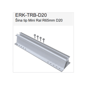 Šina tip Mini Ral R65mm D20 ERK-TRB-D20